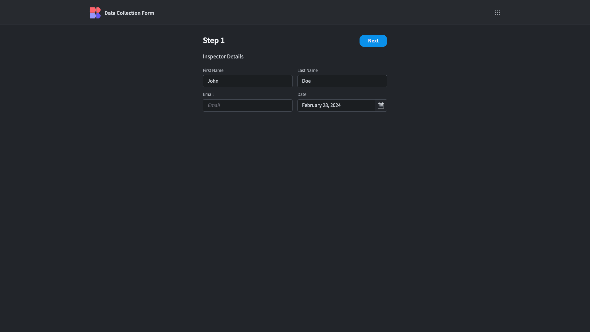 Data Collection Form