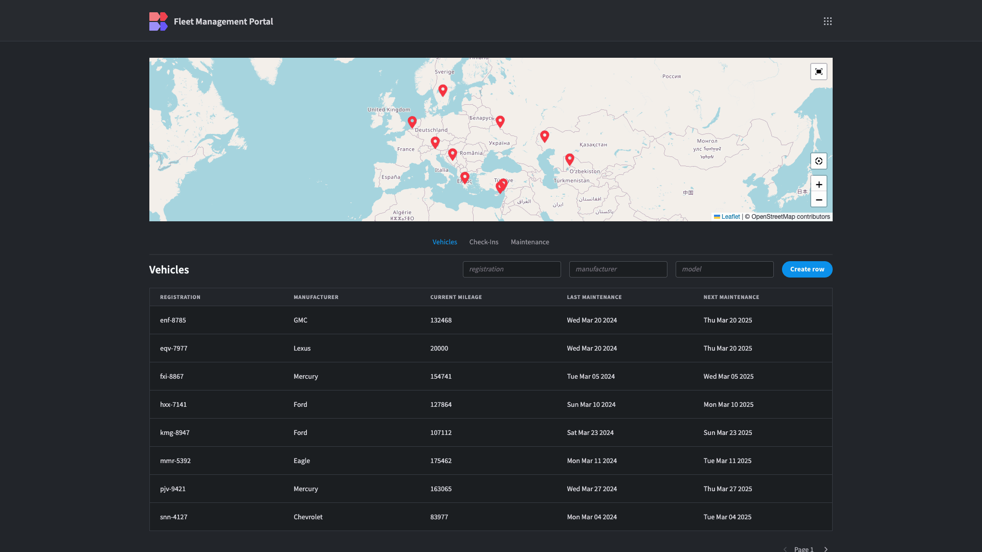 Fleet Management Portal