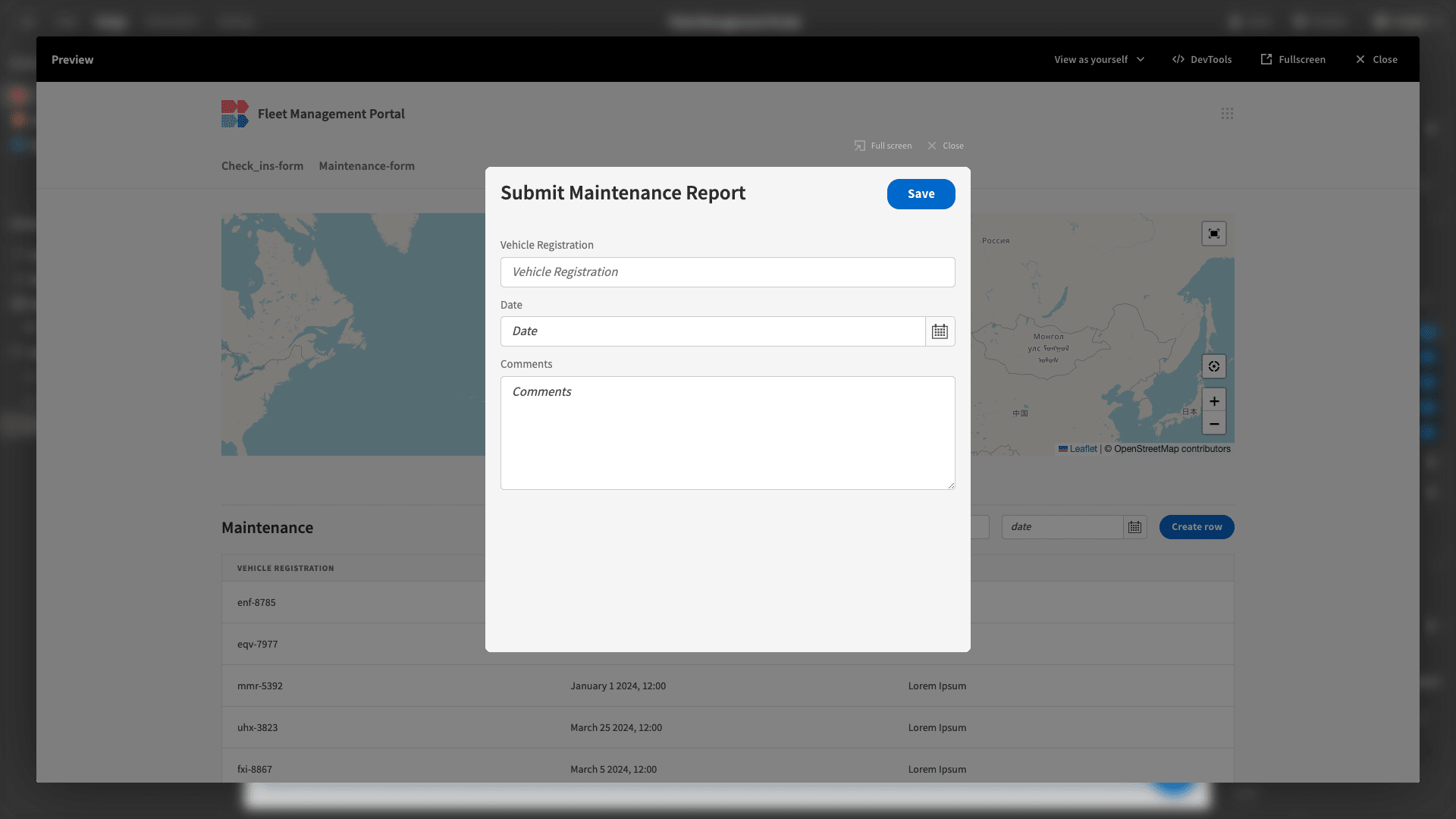 Fleet Management Portal