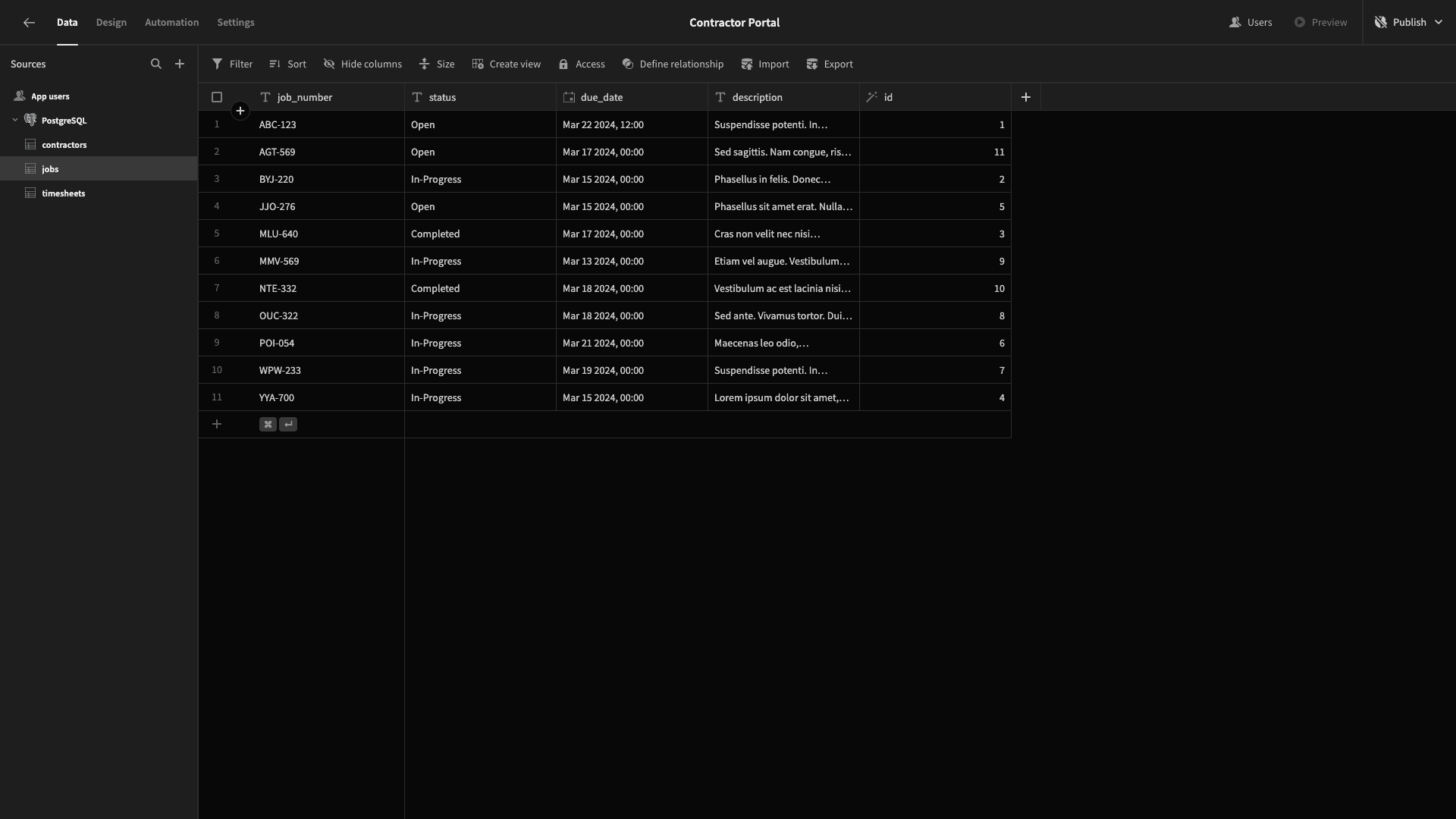 Contractor Portal