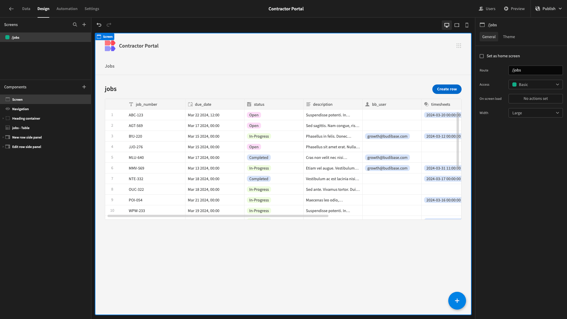 Contractor Portal