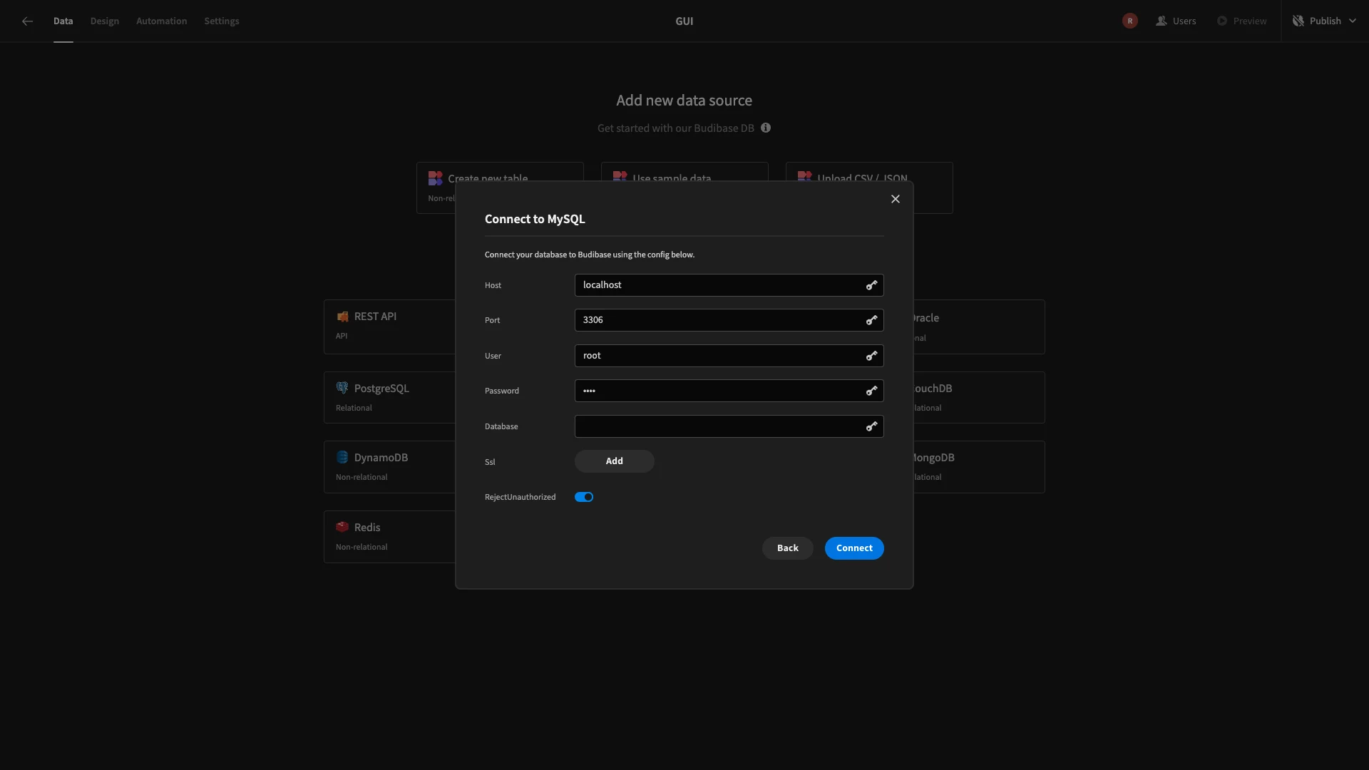 Database Credentials