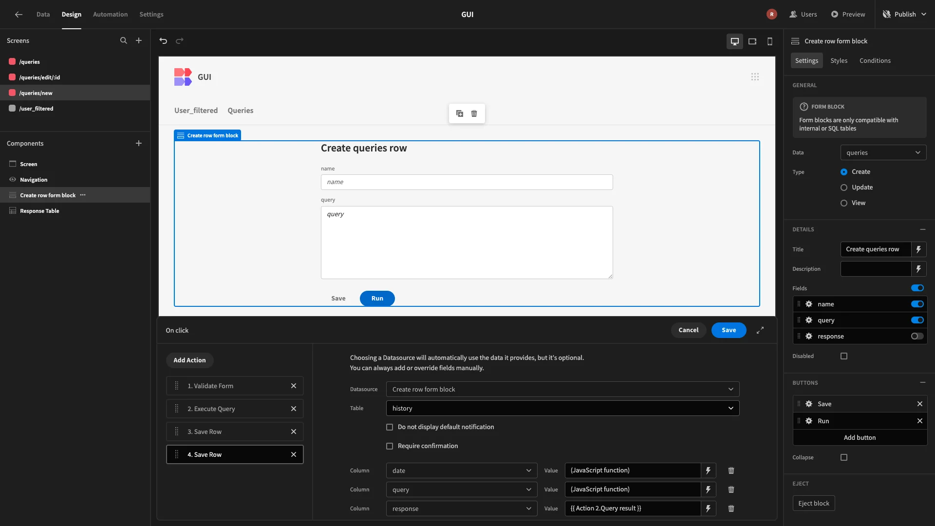 SQL GUI