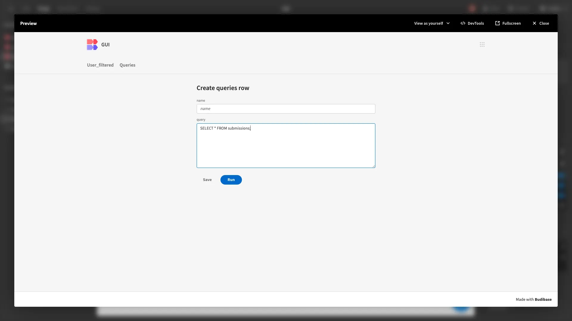 SQL GUI