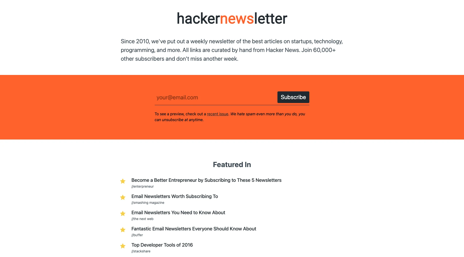 Hacker Newsletter