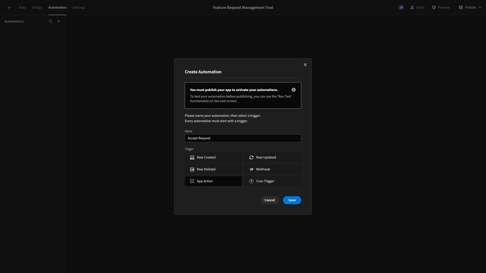 App Action