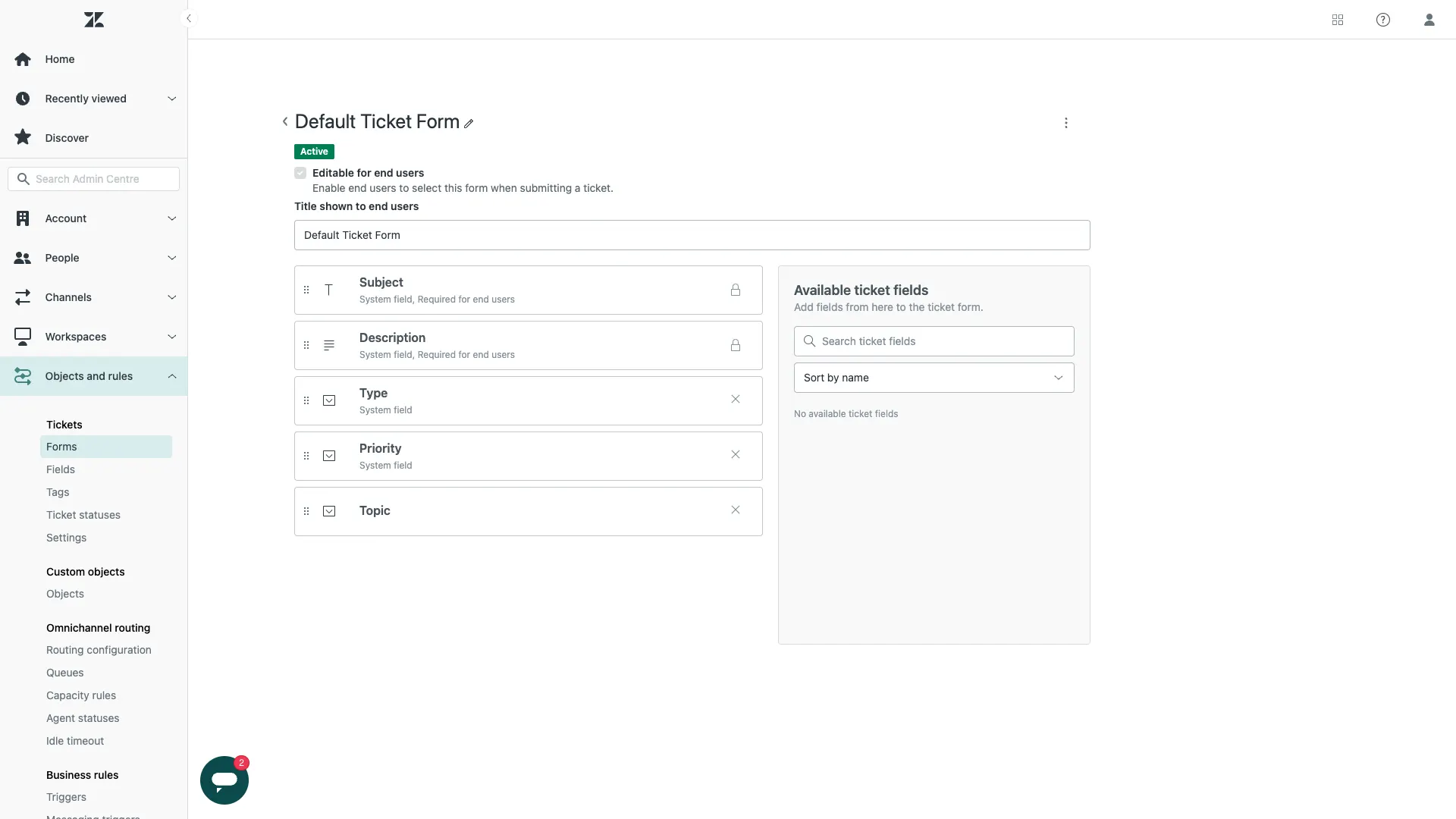 Zendesk UI