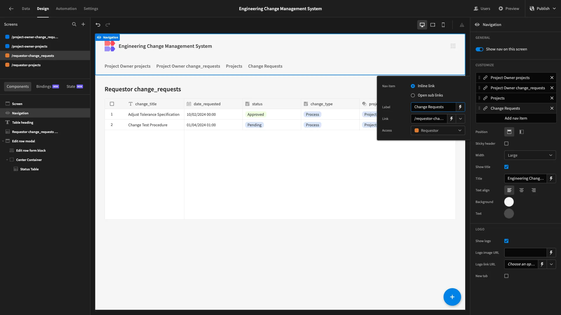 engineering change management system