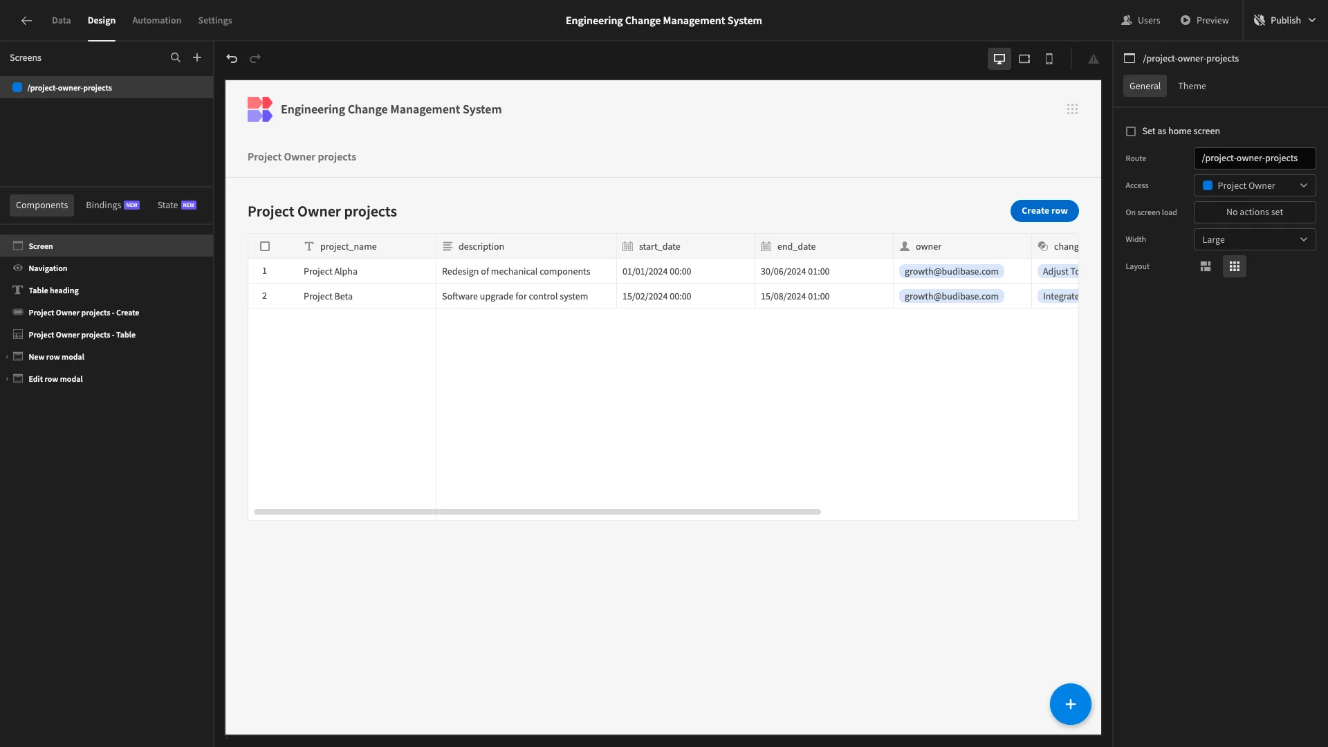Engineering Change Management System