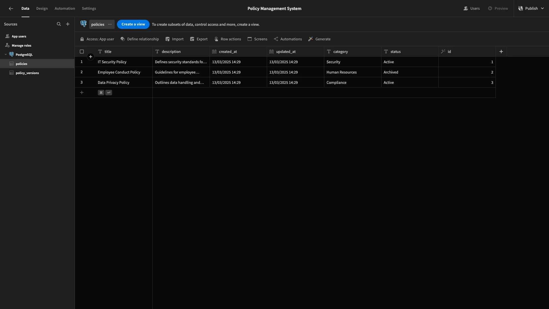 Database