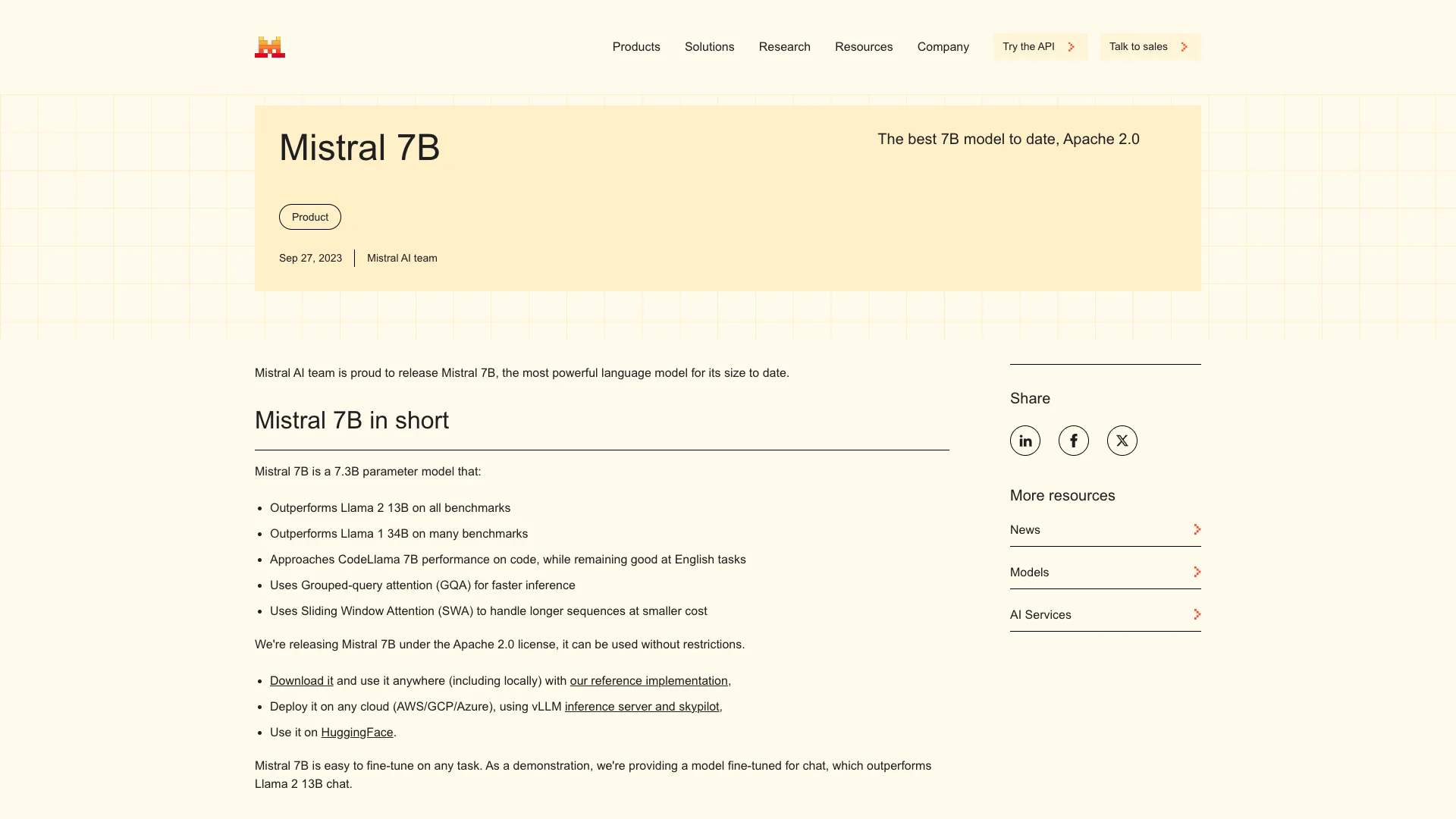 Mistral 7B Open Source LLM