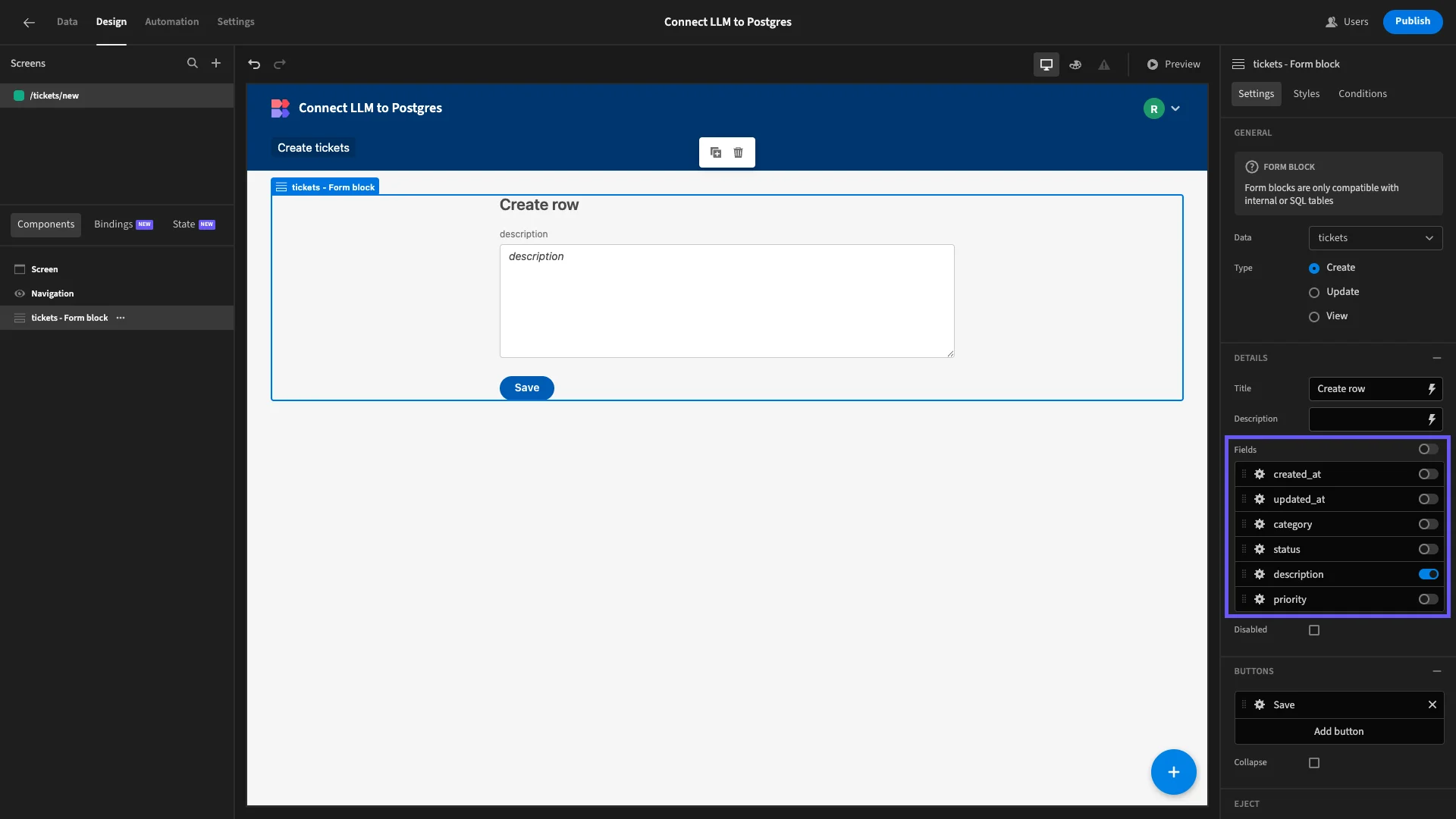 Deselect Columns