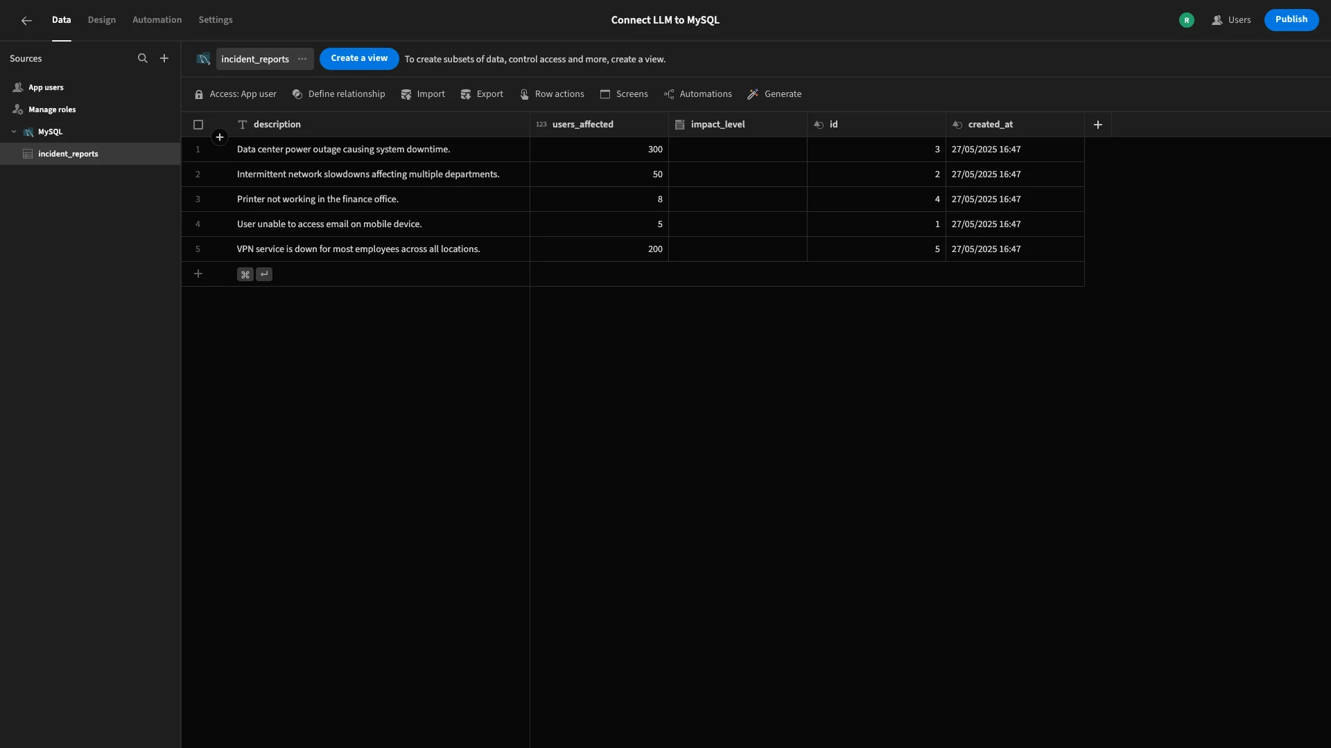 Database Editor