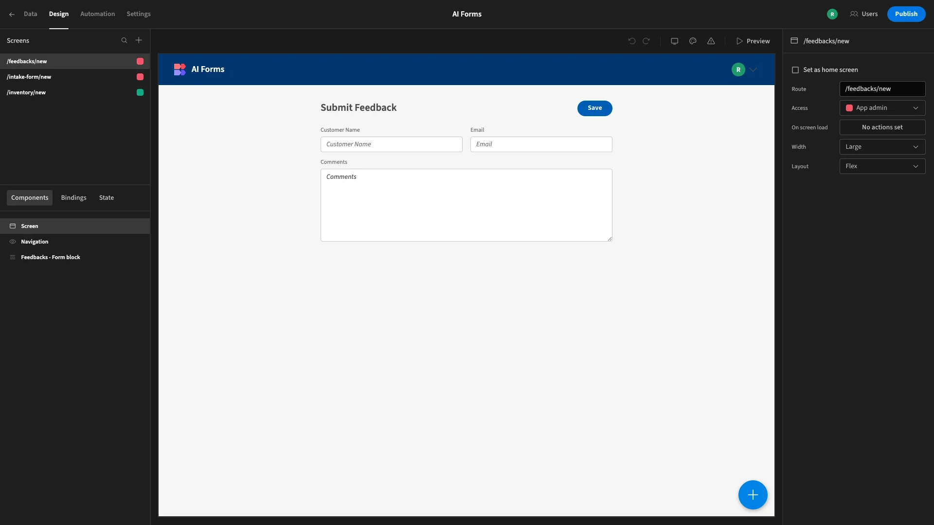 Feedback Form