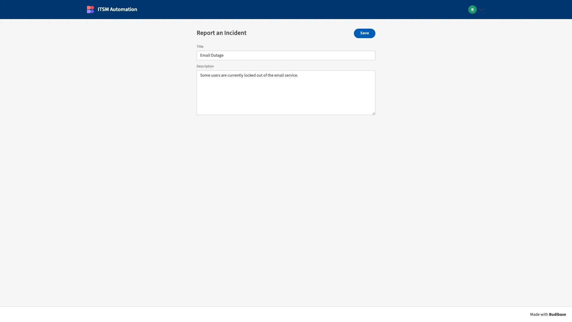 Incident Report