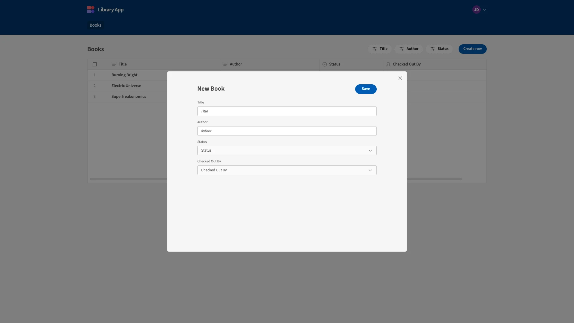 Create a CRUD App