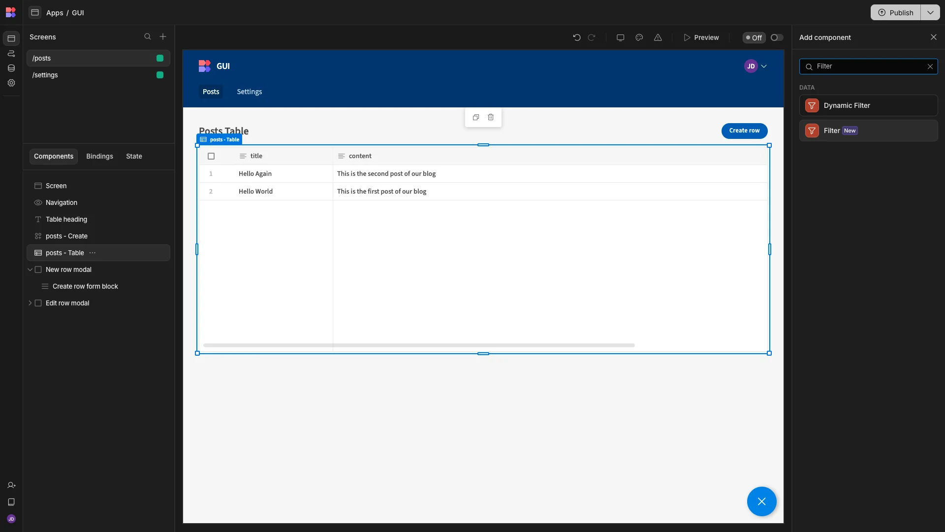 Add Components