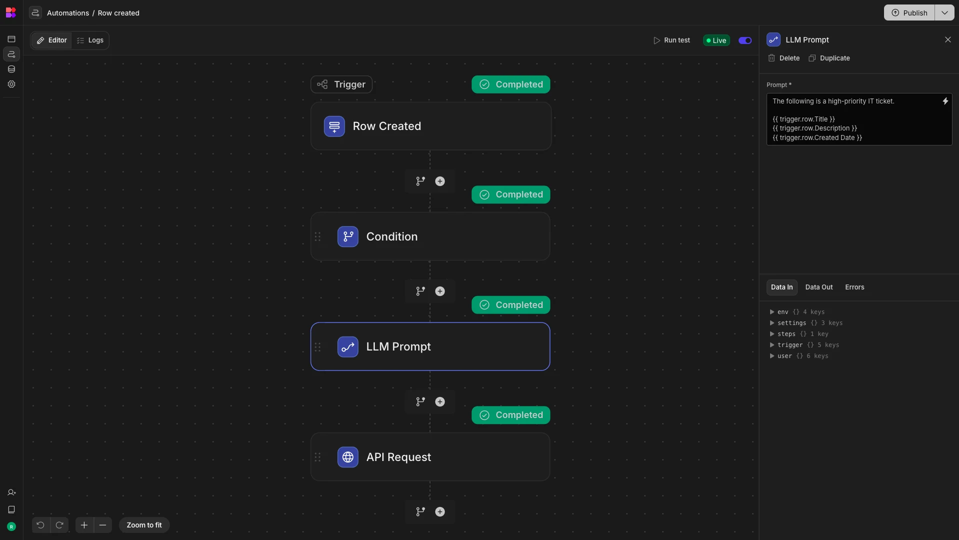Budibase Automations