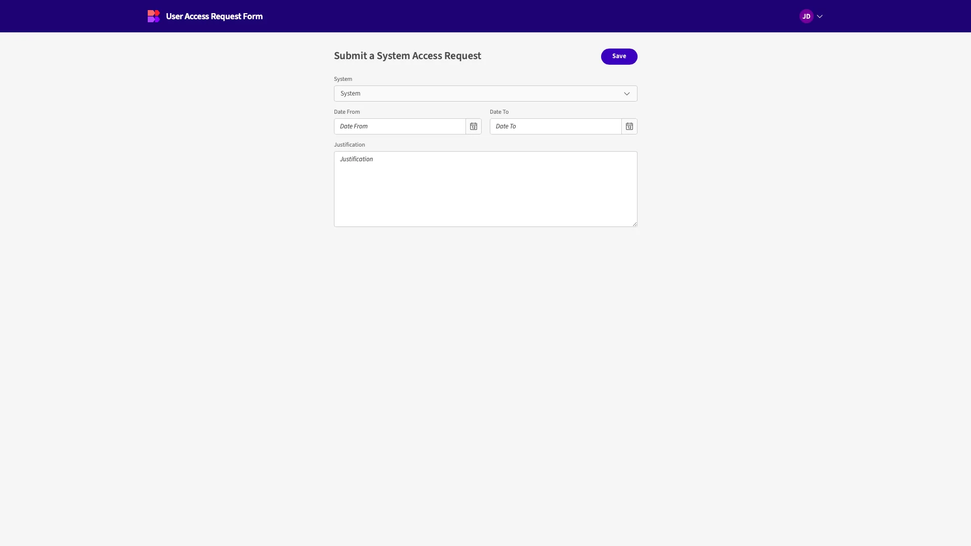 User Access Request Form