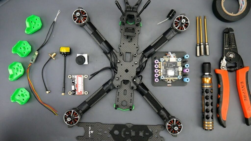 Drone maintenance technician performing service
