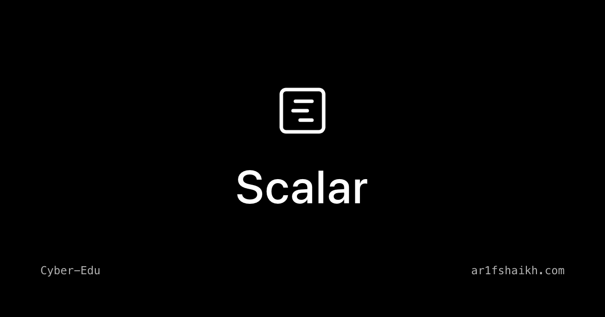 Scalar - web
