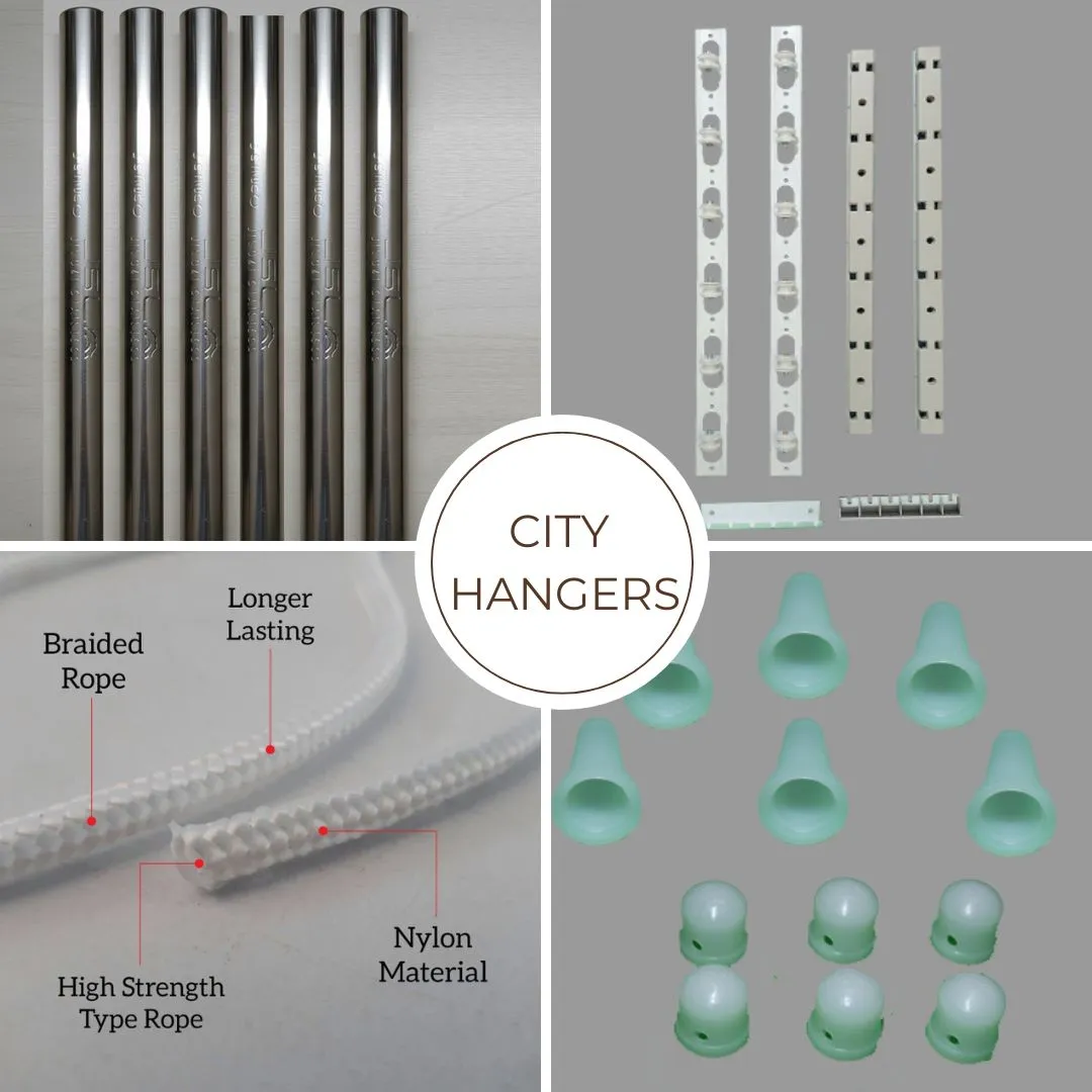 Stainless steel ceiling cloth hanger components