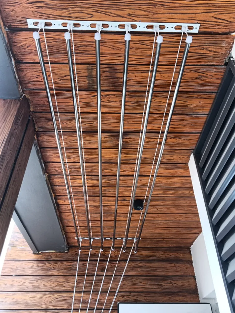 Overhead clothes dryer ceiling