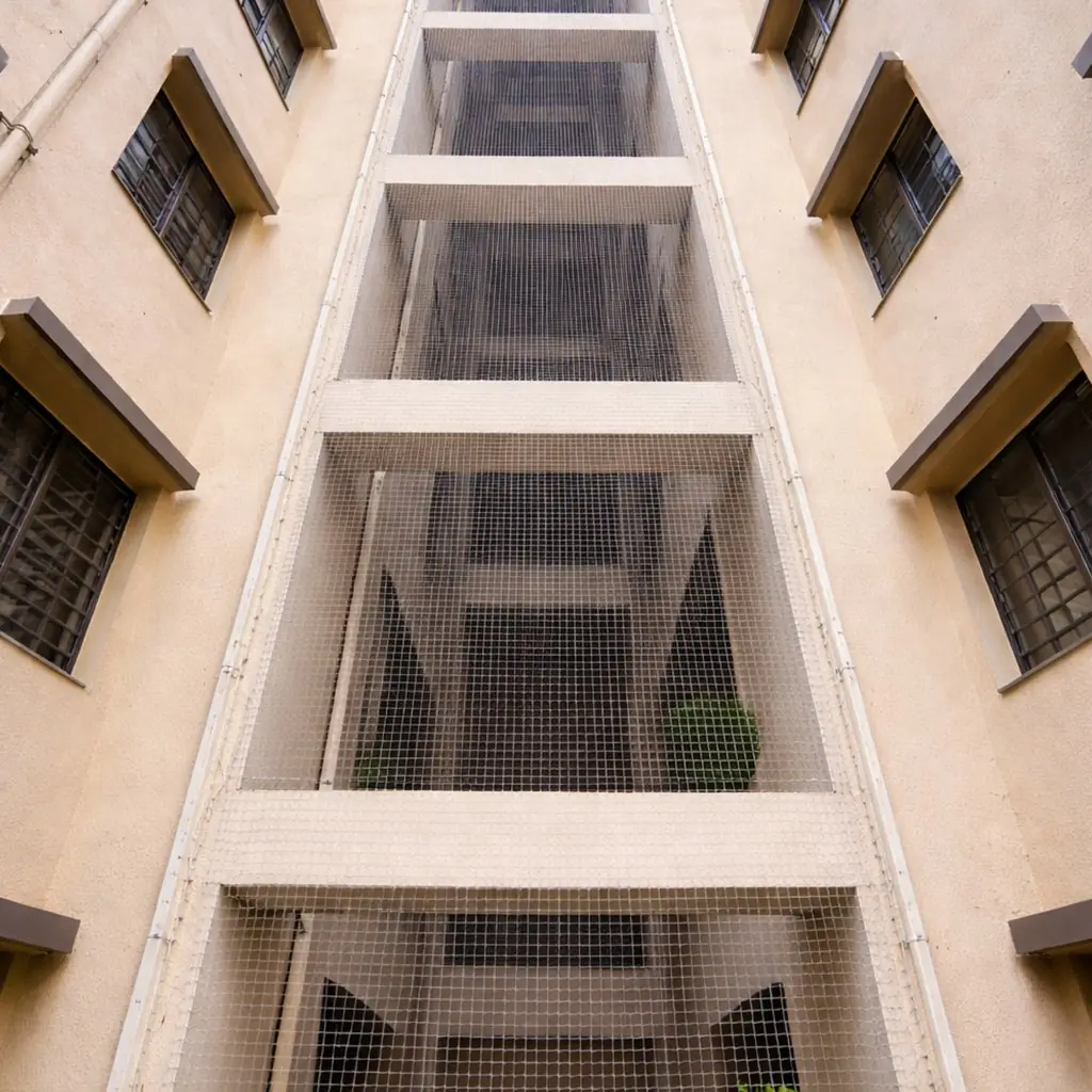 Duct area pigeon net bird net Hyderabad apartment