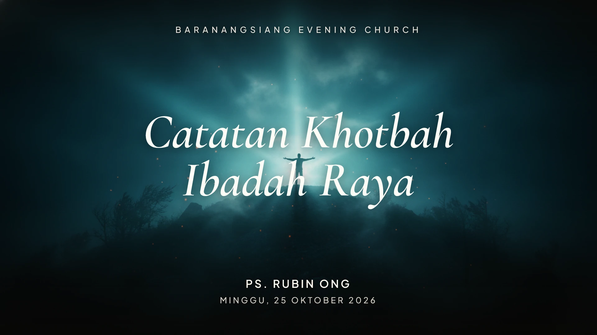 Prinsip hidup dalam perhentian SABAT — Catatan Khotbah Ibadah Raya 25 Oktober 2026