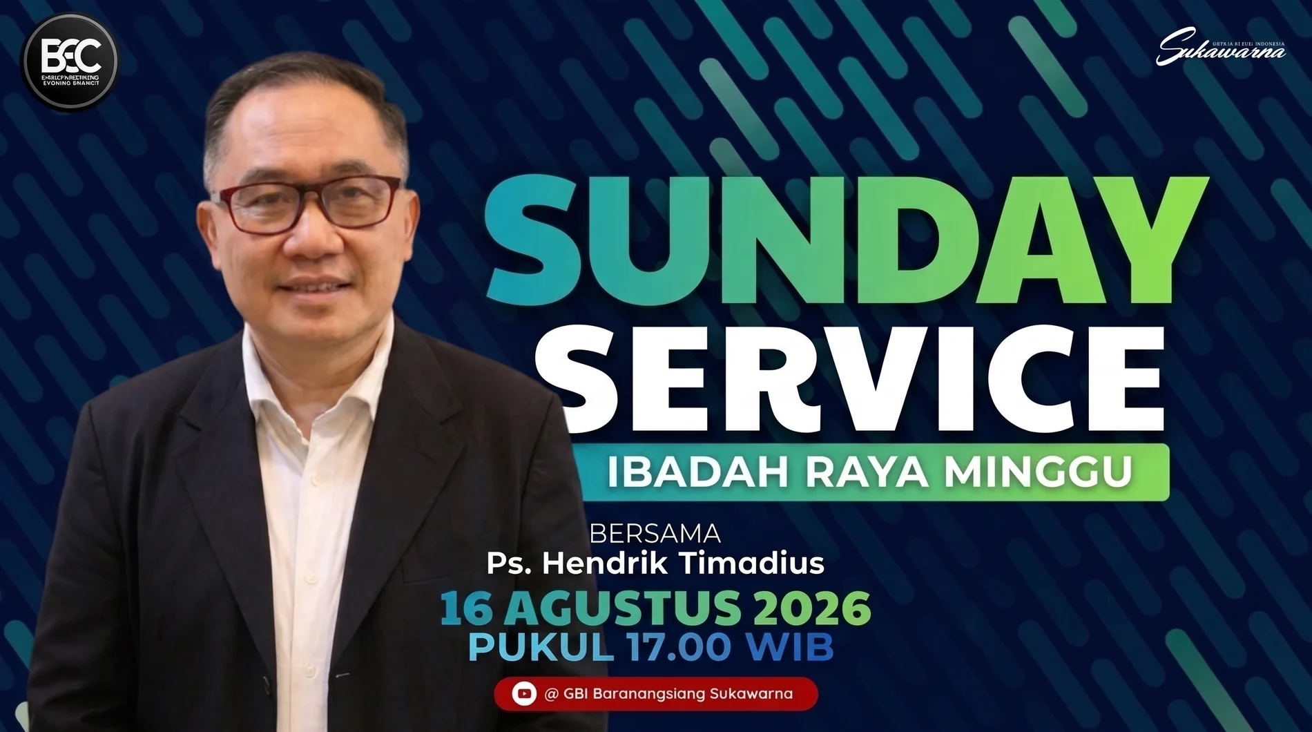 16 Agustus 2026 | Khotbah Ps. Hendrik Timadius: Undangan Ibadah Minggu