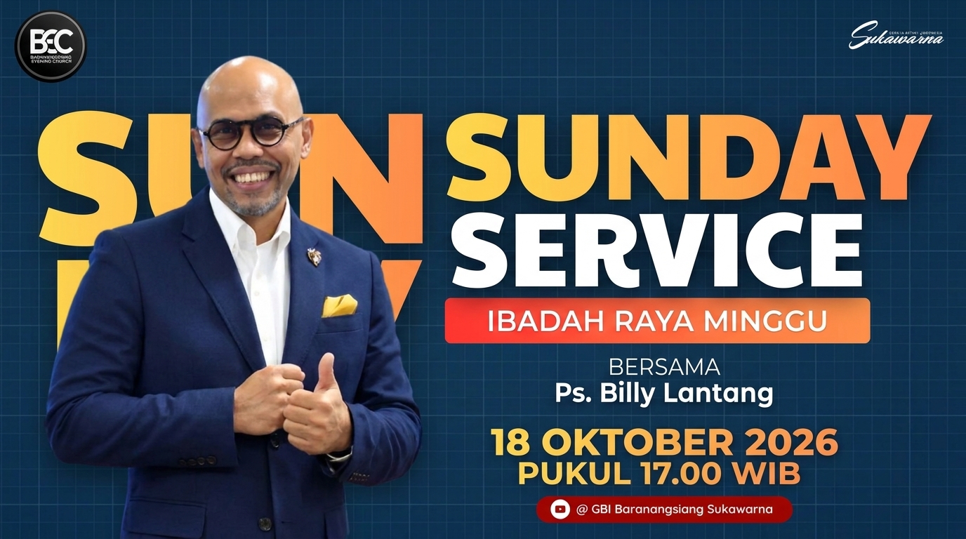 Minggu 18 Oktober 2026, dipimpin Ps. Billy Lantang — Undangan Ibadah Raya