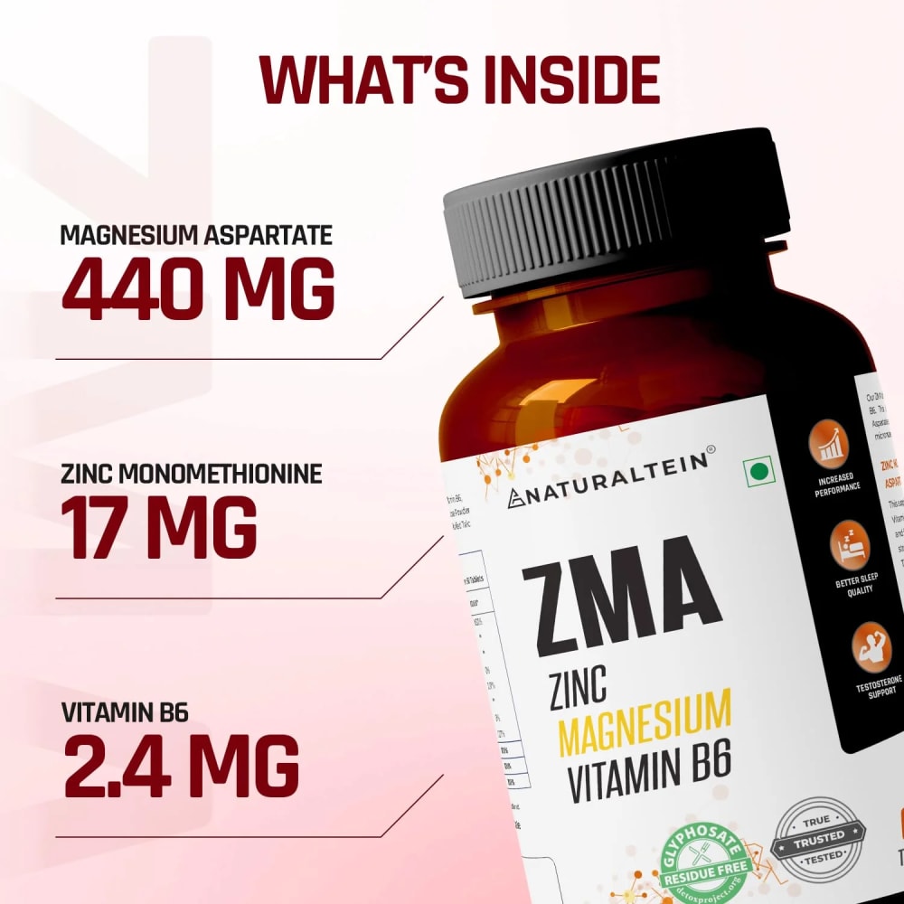ZMA (Zinc Magesium Vitamin B6 view 3