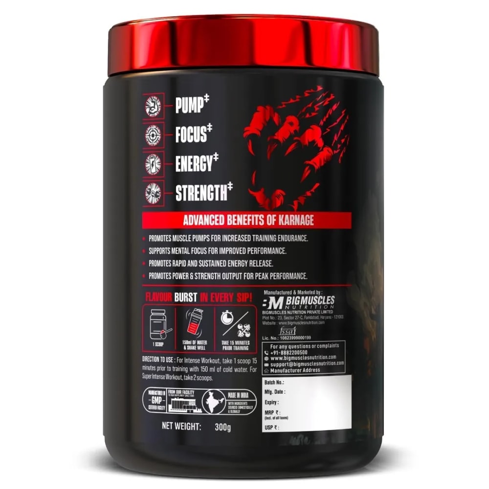 Karnage Preworkout view 3