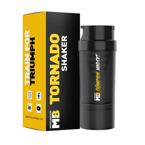MuscleBlaze Tornado Gym Shaker (Black, 500ml)