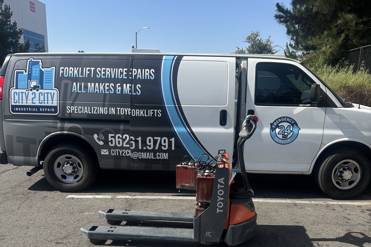 City 2 City Industrial Repair service van providing mobile forklift repair