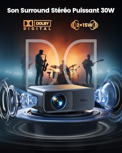 Vue 3 de Videoprojecteur Kgoogle Tvdolby Lumens