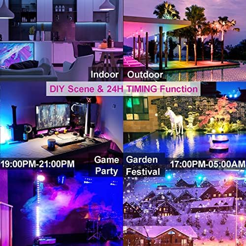 Vue 4 de Projecteur Exterieur Intelligent Bluetooth