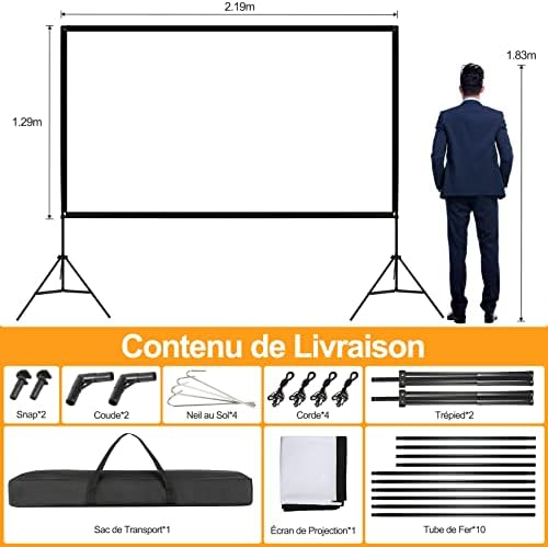 Vue 2 de Ecran Videoprojecteur Hd