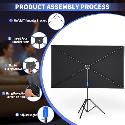 Vue 4 de Wasjoye Ecran De Projection
