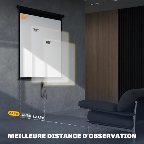 Vue 5 de Homcom Ecran De Projection