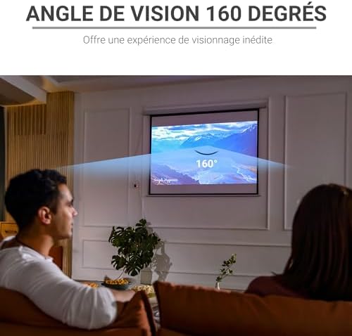 Vue 4 de Homcom Ecran Videoprojecteur Pouces