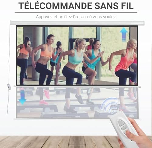 Vue 5 de Homcom Ecran Videoprojecteur Pouces