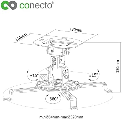 Vue 4 de Conecto Support Plafond Pour