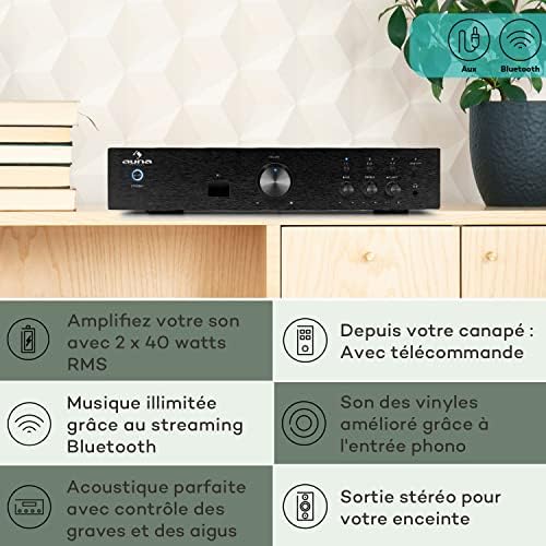 Vue 2 de Auna Avcdbt Amplificateur Hifi