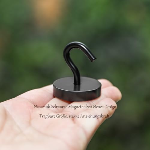 Vue 2 de Crochet Magnetique Neosmuk Noir