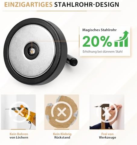 Vue 3 de Crochet Magnetique Neosmuk Noir