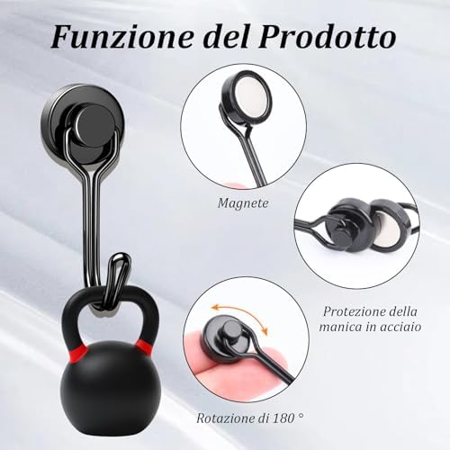 Vue 3 de Lot De Crochets Magnetiques