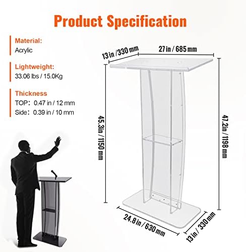 Vue 7 de Vevor Pupitre De Conference